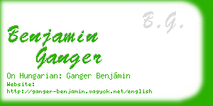 benjamin ganger business card